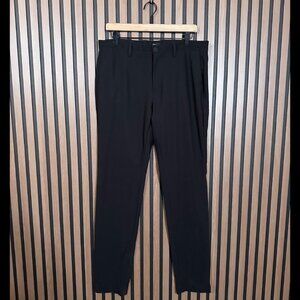 Theory Black Straight-Leg Dress Trousers